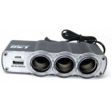 Разветвитель IN-CAR с USB тройной разветвитель для авто (825V) Разветвитель IN-CAR с USB тройной разветвитель для авто (825V)