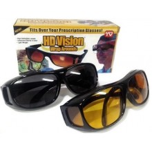 АНТИБЛИКОВЫЕ ОЧКИ 2В1 НОЧНЫЕ И ДНЕВНЫЕ HD VISION WRAPAROUNDS (820V)