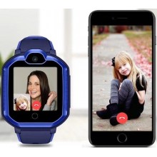 Детские  Часы Smart Watch Q17 с Видеозвонком с поддержкой 4G Синие  (708 V)