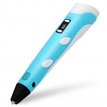  3Д ручка Smart 3D pen-2 с LCD дисплеем Рисование пластиком Голубая  (403 V)