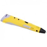  3Д ручка Smart 3D pen-2 с LCD дисплеем Рисование пластиком Желтая  (492 V)