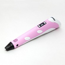  3Д ручка Smart 3D pen-2 с LCD дисплеем Рисование пластиком Розовая  (491 V)