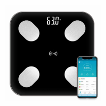 Умные смарт весы напольные электронные с приложением для смартфона bluetooth bathroom scale Black