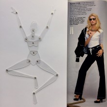 Шаблон женская фигура  Lekala Fashion Doll  подвижный шаблон женской фигуры для создания фешн иллюстрации  (636 V)