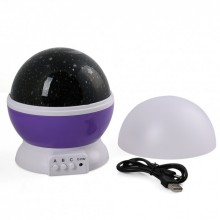 Ночник детский светильник проектор звездный небо Star Master Dream Rotating Purple (352V)