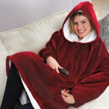 Плед - Толстовка Huggle Hoodie Двухсторонняя с капюшоном с длинным рукавом Бордовый (787 V) Плед - Толстовка Huggle Hoodie Двухсторонняя с капюшоном с длинным рукавом Бордовый (787 V)