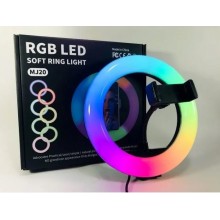 Кольцевая лампа RGB MJ20 диаметр 20 см 15 цветов + штатив тренога в подарок ( 1967 ) Кольцевая лампа RGB MJ20 диаметр 20 см 15 цветов + штатив тренога в подарок ( 1967 )