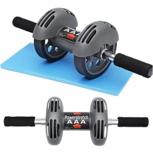 КОЛЕСО ДЛЯ ПРЕССА POWER STRETCH ROLLER ФИТНЕС ТРЕНАЖЕР С АВТОМАТИЧЕСКИМ ОТСКОКОМ С ДВУМЯ КОЛЕСАМИ (V1537)