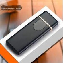 Зажигалка электрическая спиральная USB с сенсором  Черная (V 1627 )