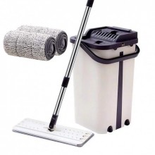 Швабра с отжимом Scratch Cleaning Mop Моющая для уборки и мытья пола + ведро Бежевый (738 V)