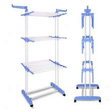 Сушилка для белья и одежды Garment Rack With Wheels Универсальная Напольная Раскладная Вертикальная на 3 яруса (V 731) Сушилка для белья и одежды Garment Rack With Wheels Универсальная Напольная Раскладная Вертикальная на 3 яруса (V 731)