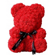 Мишка из роз 40 см. Красный Мишка из роз 40 см. Красный
